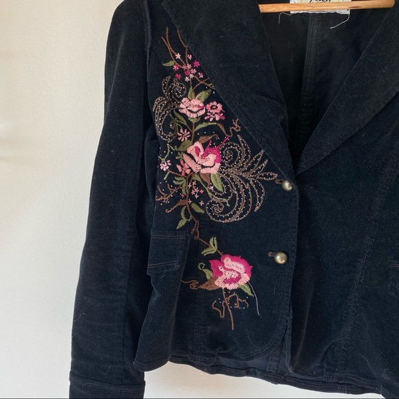 ❤️3 for $30❤️ Vintage Floral Embroidered Blazer - Picture 4 of 6